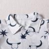 Betadog Toddler Boys Short Sleeve Shirt Cartoon Cow Prints Gentleman Clothes Boy Girl Funny Cute (White, 12-18 Months) view 3