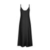 Summer Dresses for Women 2024 Casual Floral Spaghetti Strap Sundresses V Neck Sexy Casual Elegant Long Maxi Dress A-Black view 4