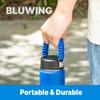 Bluwing Handles for Hydro Flask Lids, Paracord Handle Replaces Flex Strap on Wide and Standard Mouth Water Bottle Lids Caps, BPA-Free, 2Pack (Blue-2Pcs) view 2