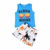 AMIMOJY Toddler Baby Boys Hawaiian Summer Clothes Beach Sleeveless Vest Top Coconut Tree Prints Tops Shorts 2Pcs Outfits Set, 18-24M, Blue view 1