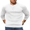 COOFANDY Mens Henley Sweater Slim Fit Knit Pullover White Sweater for Casual Dressy Wear view 1