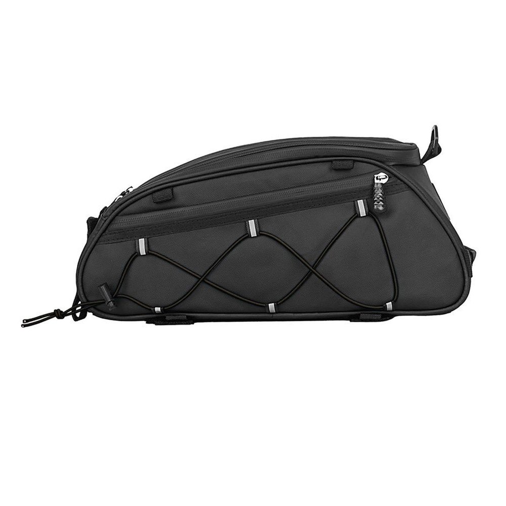 kowaku Bike Rack Bag Shoulder Bag Reflective Luggage Bag Water Resistant Rear Seat Bag for Mountain Road Bikes Outdoors Shopping, Black