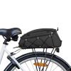 kowaku Bike Rack Bag Shoulder Bag Reflective Luggage Bag Water Resistant Rear Seat Bag for Mountain Road Bikes Outdoors Shopping, Black view 4