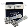 QALARO Double Buckle PRO Slim Grips for Girls Gymnastics | Dowel Grips, 4" White Wristbands, Grip Bag | Gymnastics Grips for Girls | Youth Bar Grips | Gymnastics Gloves view 1