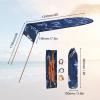 Kayak Shade Canopy, Kayak Boat Canoe Sun Shade for Single Person, Solo Kayak Canopy, Kayak Umbrella for Kayaking, Canoeing, Fishing, Sunburn Protection,125X110cm/ 50''X43'' (Marine Camouflage) view 3