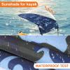 Kayak Shade Canopy, Kayak Boat Canoe Sun Shade for Single Person, Solo Kayak Canopy, Kayak Umbrella for Kayaking, Canoeing, Fishing, Sunburn Protection,125X110cm/ 50''X43'' (Marine Camouflage) view 4