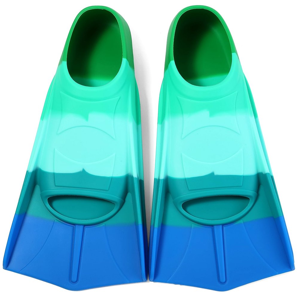 Foyinbet Kids Swim Fins,Kids Flippers Short Youth Swimming Fins for Lap Swimming Training for Children Girls Boys Beginner Medium
