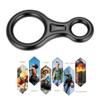 Sunicon 35KN Figure 8 Word Rope Descender,Rappel Ring Rock Climbing Rescue Gear for Climbing Belaying and Rappelling Device (Black) view 4