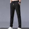 Men's Drawstring Silk Golf Pants Casual Summer Comfort Slim-Fit Athletic Trousers Fashion Classic Stretch Sweatpants view 2