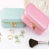 YZFEIJDNA Mini jewelry box, portable travel jewelry storage bag, embossed creative jewelry storage box view 3