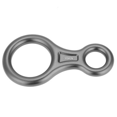 Sunicon 35KN Figure 8 Word Rope Descender,Rappel Ring Rock Climbing Rescue Gear for Climbing Belaying and Rappelling Device (Gray)