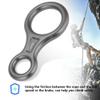 Sunicon 35KN Figure 8 Word Rope Descender,Rappel Ring Rock Climbing Rescue Gear for Climbing Belaying and Rappelling Device (Gray) view 3