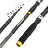 Model YG010 New 2.1m 2.7m 3.6m Carbon Fiber Fishing Rod Super Short Pocket Portable Spinning Pole Telescopic Carp Trout Beach Fishing Rod(Size:3.6 m) view 1