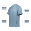 Holloway Youth Ventura Soft Knit Short Sleeve Hoodie, Storm, M view 4