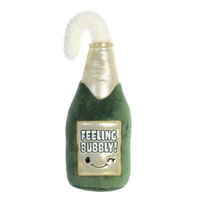 Aurora Festive JUST Sayin' Feeling Bubbly Stuffed Animal - Expressive Characters for Decorative Charm - Quirky Birthday Gifts for Kids and Adults - Green 13 Inches