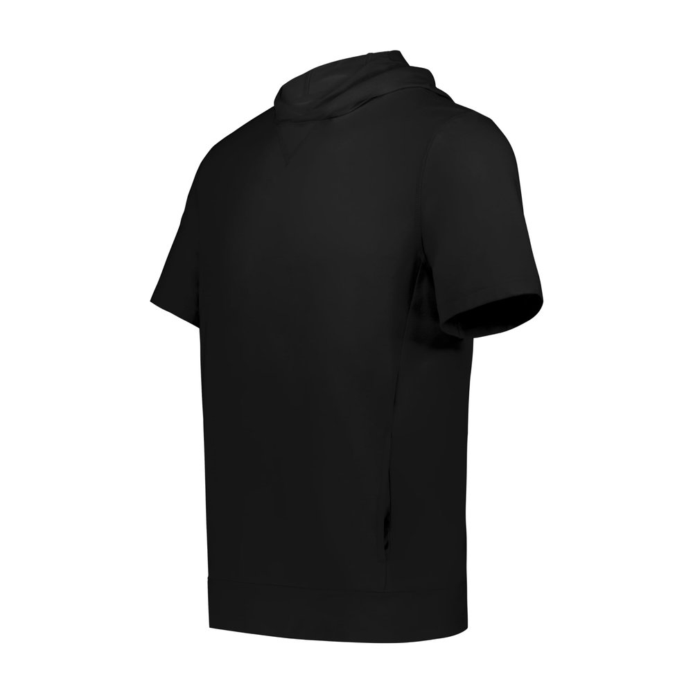 Holloway Youth Ventura Soft Knit Short Sleeve Hoodie, Black, L
