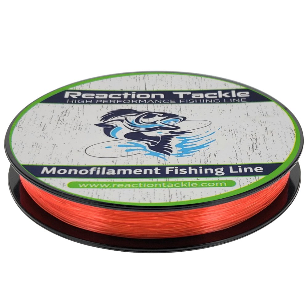 Reaction Tackle Monofilament Fishing Line- Strong and Abrasion-Resistant Nylon Mono Fishing Line, Freshwater and Saltwater Fishing Line Orange 25/350