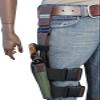 Barsony Woodland Green Tactical Leg Holster for Kimber K6S DASA 4" Right view 2