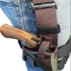Barsony Woodland Green Tactical Leg Holster for Kimber K6S DASA 4" Right view 3