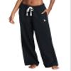 U.S. Polo Assn. Black Wide Leg Sweatpants for Women with Pockets, Premium French Terry Wide Leg Sweats (Black, X-Large) view 1