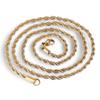 1 Piece Stainless Steel Necklace For Men Women Braided Rope Choker Necklace Gold Color Neck Metal Gift (Metal Color: Gold Color - Length: 41cm) view 1