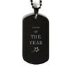 Actuary Gifts. Actuary Of The Year. Unique Black Dog Tag for Actuary. Unique Birthday Inspirational Gift view 1