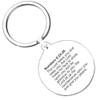 KOVEVE 2PCS Custom Personalized Engraved Bible Verse For Birthdays Stainless Steel keychain Numbers 6:24-26 Silver, Medium view 1