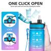 Enerbone 24 oz Water Bottle, Leakproof BPA & Toxic Free, Motivational Water Bottle with Times to Drink and Straw, Fitness Sports Water Bottle with Strap for Office, Gym, Outdoor Sports view 3