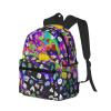 JiesangyiqibK Lightweight Hiking Daypacks Backpack With Full Print, Adjustable Shoulder Straps, Black3 view 2