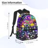 JiesangyiqibK Lightweight Hiking Daypacks Backpack With Full Print, Adjustable Shoulder Straps, Black3 view 4