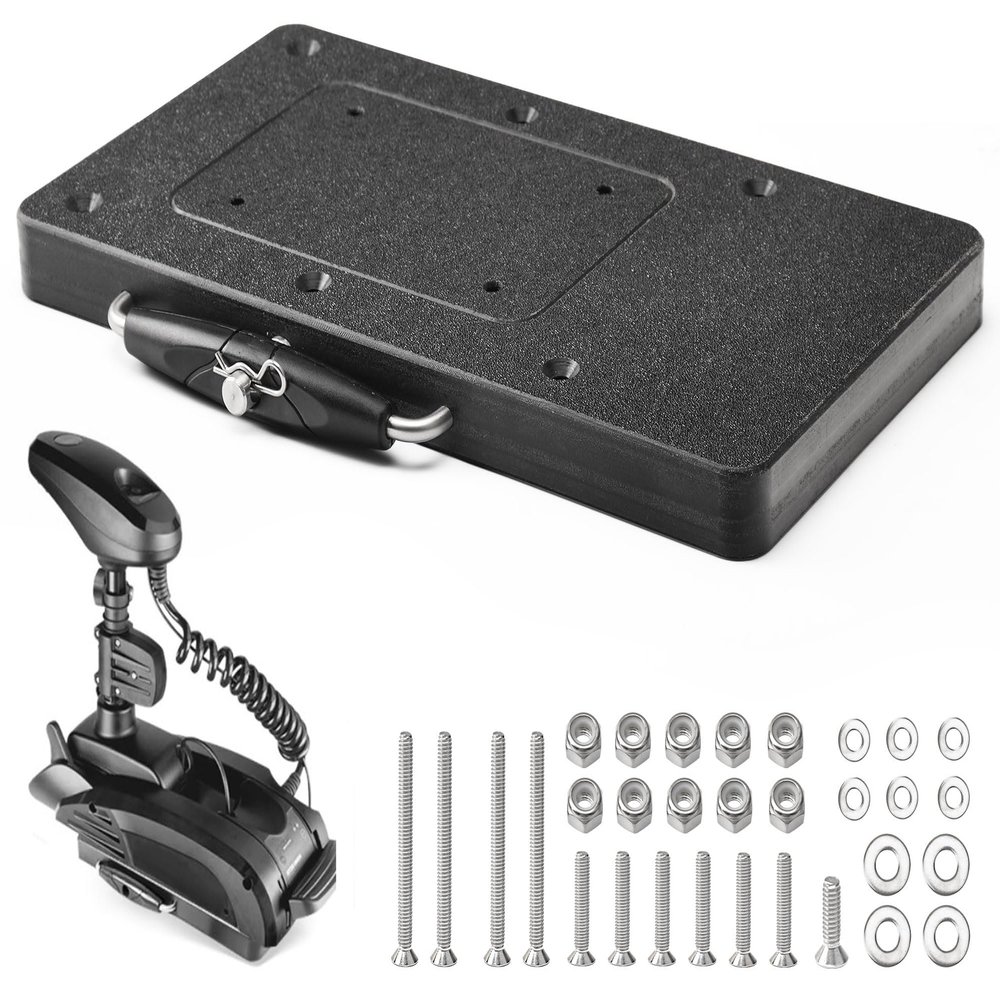 for Minn Kota 1854021 MKA-21 Quick Release Bracket - Compatible with Ulterra, Terrova, PowerDrive V2, Deckhand 40, Riptide ST/SP - Black, Trolling Motor Mounting Bracket