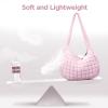 Puffer Tote Bag for Women Large Quilted Tote Bag Quilted Carryall Bag Soft Puffy Crossbody Bag Hobo Handbags Puff Purse view 3