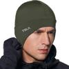 TSLA Men and Women Thermal Fleece Skull Cap, Winter Ski Cycling Under Helmet Liner, Running Beanie Hat, Skull Cap with Ear Cover Green, Medium view 1