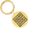KOVEVE 2PCS Engraved Sator Square Talisman Latin Silver Stainless Steel Keychain Gold, Medium view 1