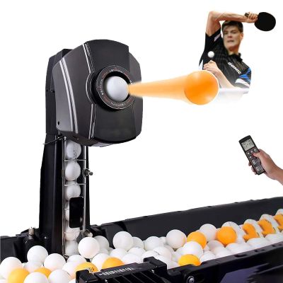 ddingsmafosee 36 Different Spin Balls Ping Pong Robot,Automatic Table Tennis Machine,20 Drop Point Modes,4-40m/s Ball Speed,Suitable for Schools/Families/Stadiums/Gyms/Youth Activity Centers