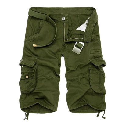 Day Today 2024 Men's Cargo Shorts Lightweight Cotton Twill Capri Shorts Casual Ripstop Tactical Shorts Military Short Pants for Men C-Green