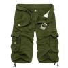Day Today 2024 Men's Cargo Shorts Lightweight Cotton Twill Capri Shorts Casual Ripstop Tactical Shorts Military Short Pants for Men C-Green view 1