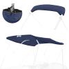 Caminor 3 Bow Bimini Top Replacement Canvas with Light Hole and Storage Boot, 900D Heavy Duty Waterproof Bimini Top Canvas Only Without Frame, 6'L 73"-78" W Navy Blue view 1