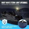 Caminor 3 Bow Bimini Top Replacement Canvas with Light Hole and Storage Boot, 900D Heavy Duty Waterproof Bimini Top Canvas Only Without Frame, 6'L 73"-78" W Navy Blue view 4