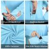 SG Edge Mens UPF 50+ Rash Guard Shirt Long Sleeve with Watch Window Thumbholes and Zip Pocket Moisture Wicking Quick Dry Lightweight for Outdoor Activities, Powder Blue, Small view 4