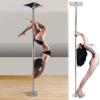 7 8 9 10 11 11.5 12 12.5 ft Adjustable Dancing Pole Spinning and Static Dance, Home Bedroom Portable Stripper Pole for Carpet/ Hardwood Floor, Portable Removable 45mm Dance Pole Kit w/Tools(Size:274CM view 1