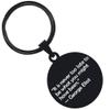 KOVEVE 2PCS It Never Too Late To Be What You Might Have Been Inspirational Quotes Stainless Steel Keychain Black, Medium view 1