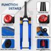 BUCKLOS GRVS 1 1/8 700C Gravel Road Bike Air Suspension Fork, 40mm Travel 28.6mm Threadless Tapered Tube, 100 * 12mm Thru Axle, Manual Lockout Disc Brake Bicycle Front Fork view 3