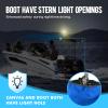Caminor 3 Bow Bimini Top Replacement Canvas with Light Hole and Storage Boot, 900D Heavy Duty Waterproof Bimini Top Canvas Only Without Frame, 6'L 67"-72" W Blue view 4