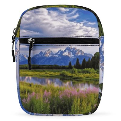 Crossbody Bags,Grand Teton National Park Oxford Cloth Messenger Bag,mini Satchel,small Satchel with Adjustable Strap for Men Women