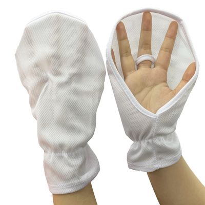 AUNHIRU Fingerless Gloves Breathable Women Touchscreen Driving Gloves Lightweight Sunblock Gloves for Outdoor (White)