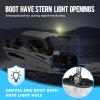Caminor 4 Bow Bimini Top Replacement Canvas with Light Hole and Storage Boot, 900D Heavy Duty Waterproof Bimini Top Canvas Only Without Frame, 8'L 85"-90" W Grey view 4