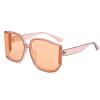mincl Oversized Square Sunglasses Women Big Frame Curved Lens Shield Sun Glasses For Ladies Shades Eyewear Goggle N45 (orange) view 1