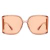 mincl Oversized Square Sunglasses Women Big Frame Curved Lens Shield Sun Glasses For Ladies Shades Eyewear Goggle N45 (orange) view 2