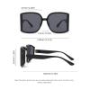 mincl Oversized Square Sunglasses Women Big Frame Curved Lens Shield Sun Glasses For Ladies Shades Eyewear Goggle N45 (orange) view 3